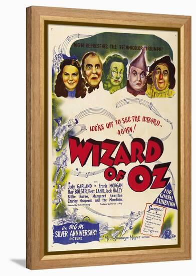 The Wizard of Oz, Australian Movie Poster, 1939-null-Framed Stretched Canvas