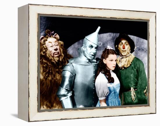 The Wizard of Oz, Bert Lahr, Jack Haley, Judy Garland, Ray Bolger, 1939-null-Framed Stretched Canvas