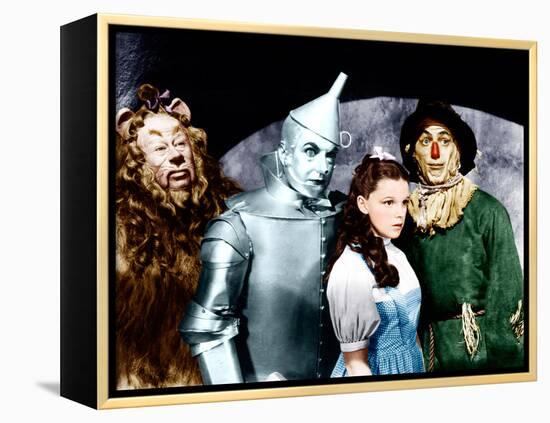 The Wizard of Oz, Bert Lahr, Jack Haley, Judy Garland, Ray Bolger, 1939-null-Framed Stretched Canvas