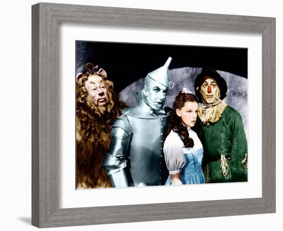 The Wizard of Oz, Bert Lahr, Jack Haley, Judy Garland, Ray Bolger, 1939-null-Framed Photo