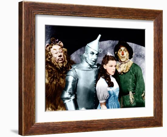 The Wizard of Oz, Bert Lahr, Jack Haley, Judy Garland, Ray Bolger, 1939-null-Framed Photo