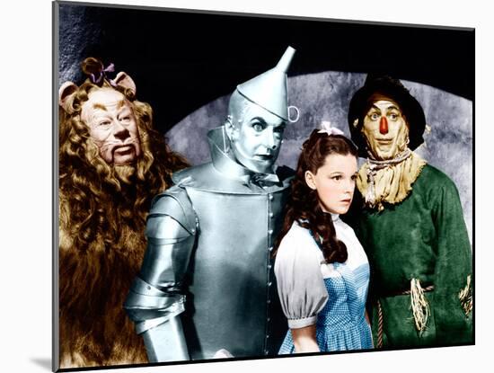 The Wizard of Oz, Bert Lahr, Jack Haley, Judy Garland, Ray Bolger, 1939-null-Mounted Photo