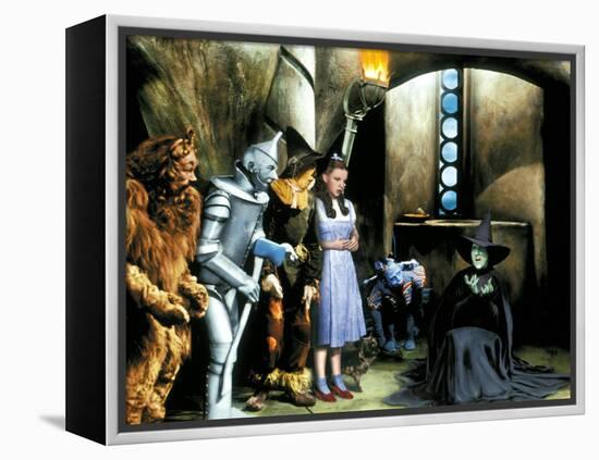 The Wizard of Oz, Bert Lahr, Jack Haley, Ray Bolger, Judy Garland, Margaret Hamilton, 1939-null-Framed Stretched Canvas