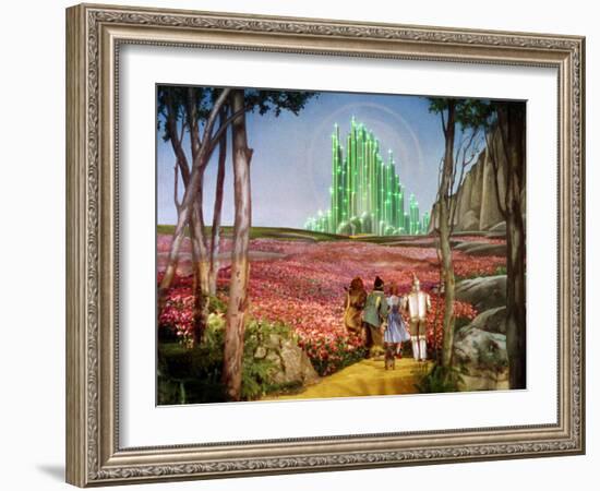 The Wizard of Oz, Bert Lahr, Ray Bolger, Judy Garland, Jack Haley, 1939-null-Framed Photo