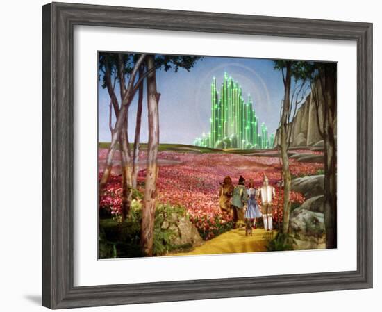 The Wizard of Oz, Bert Lahr, Ray Bolger, Judy Garland, Jack Haley, 1939-null-Framed Photo