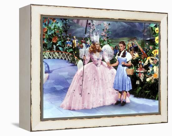 The Wizard of Oz, Billie Burke, Judy Garland, 1939-null-Framed Stretched Canvas