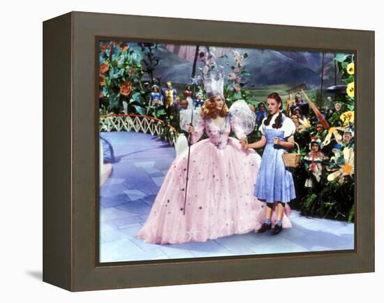 The Wizard of Oz, Billie Burke, Judy Garland, 1939-null-Framed Stretched Canvas