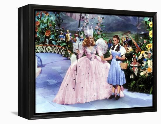 The Wizard of Oz, Billie Burke, Judy Garland, 1939-null-Framed Stretched Canvas