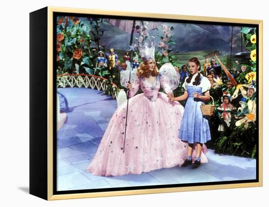 The Wizard of Oz, Billie Burke, Judy Garland, 1939-null-Framed Stretched Canvas