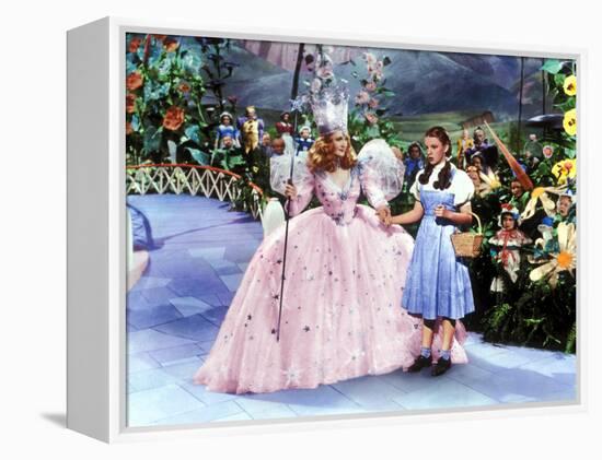 The Wizard of Oz, Billie Burke, Judy Garland, 1939-null-Framed Stretched Canvas