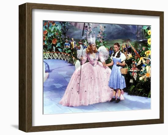 The Wizard of Oz, Billie Burke, Judy Garland, 1939-null-Framed Premium Photographic Print