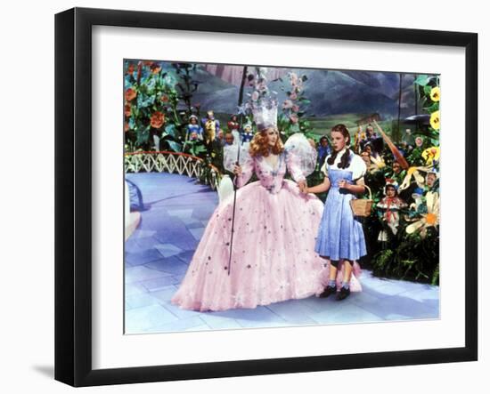 The Wizard of Oz, Billie Burke, Judy Garland, 1939--Framed Premium Photographic Print