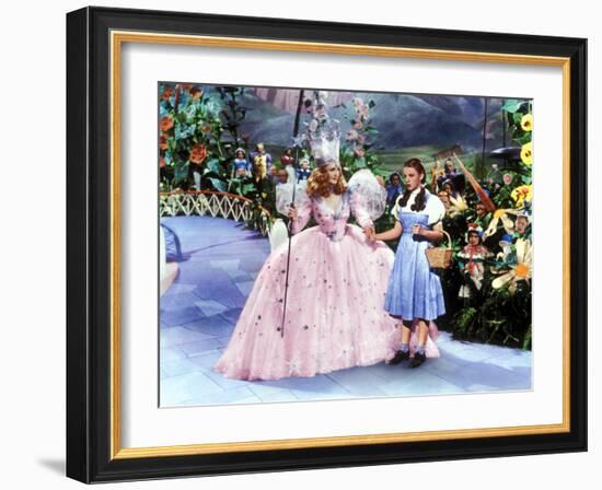 The Wizard of Oz, Billie Burke, Judy Garland, 1939-null-Framed Premium Photographic Print