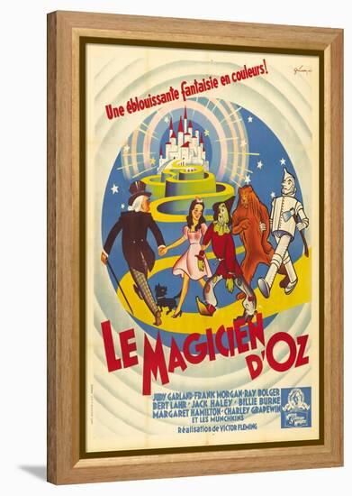 The Wizard of Oz, French Movie Poster, 1939-null-Framed Stretched Canvas