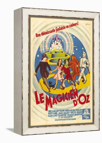 The Wizard of Oz, French Movie Poster, 1939-null-Framed Stretched Canvas