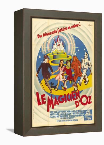 The Wizard of Oz, French Movie Poster, 1939-null-Framed Stretched Canvas