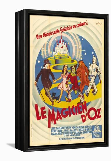 The Wizard of Oz, French Movie Poster, 1939-null-Framed Stretched Canvas