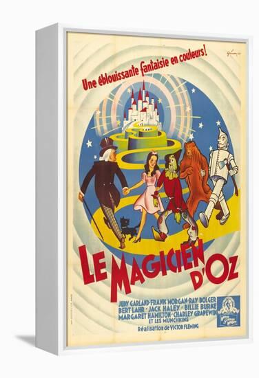 The Wizard of Oz, French Movie Poster, 1939-null-Framed Stretched Canvas