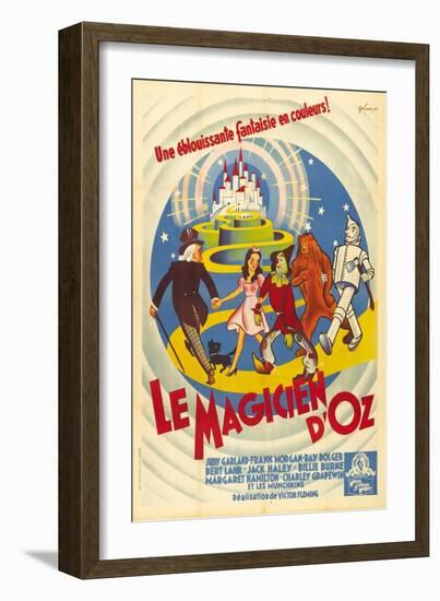 The Wizard of Oz, French Movie Poster, 1939-null-Framed Premium Giclee Print