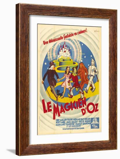 The Wizard of Oz, French Movie Poster, 1939-null-Framed Premium Giclee Print