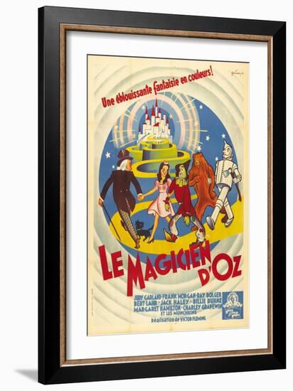 The Wizard of Oz, French Movie Poster, 1939-null-Framed Premium Giclee Print