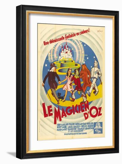 The Wizard of Oz, French Movie Poster, 1939-null-Framed Premium Giclee Print