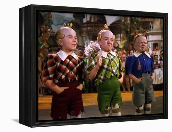 The Wizard of Oz, from Left: Jerry Maren, Harry Earles, 1939-null-Framed Stretched Canvas