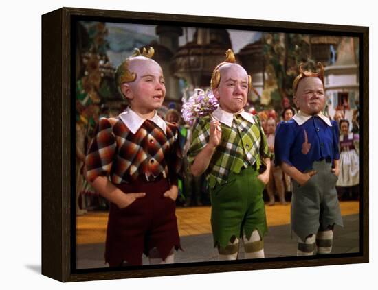 The Wizard of Oz, from Left: Jerry Maren, Harry Earles, 1939-null-Framed Stretched Canvas