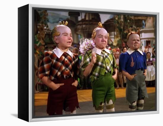 The Wizard of Oz, from Left: Jerry Maren, Harry Earles, 1939-null-Framed Stretched Canvas