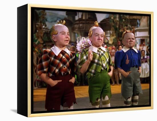 The Wizard of Oz, from Left: Jerry Maren, Harry Earles, 1939-null-Framed Stretched Canvas