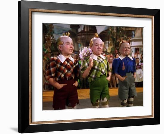 The Wizard of Oz, from Left: Jerry Maren, Harry Earles, 1939-null-Framed Premium Photographic Print