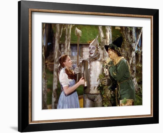 The Wizard of Oz, from Left: Judy Garland, Jack Haley, Ray Bolger, 1939-null-Framed Photo