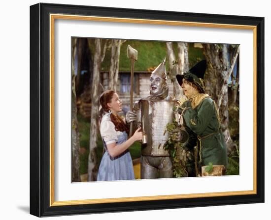 The Wizard of Oz, from Left: Judy Garland, Jack Haley, Ray Bolger, 1939-null-Framed Photo