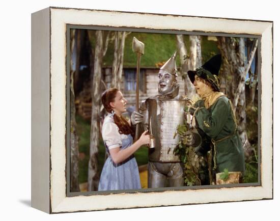 The Wizard of Oz, from Left: Judy Garland, Jack Haley, Ray Bolger, 1939-null-Framed Stretched Canvas