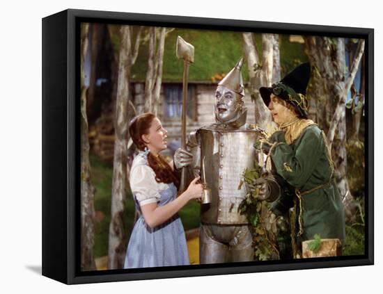 The Wizard of Oz, from Left: Judy Garland, Jack Haley, Ray Bolger, 1939-null-Framed Stretched Canvas