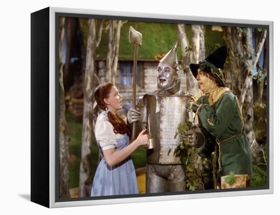 The Wizard of Oz, from Left: Judy Garland, Jack Haley, Ray Bolger, 1939-null-Framed Stretched Canvas