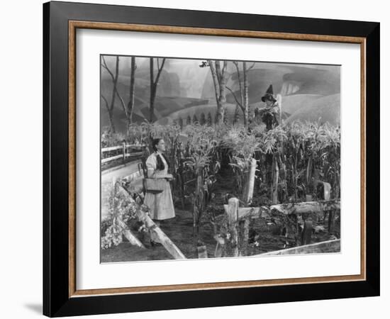 The Wizard of Oz, from Left: Judy Garland, Ray Bolger, 1939-null-Framed Premium Photographic Print