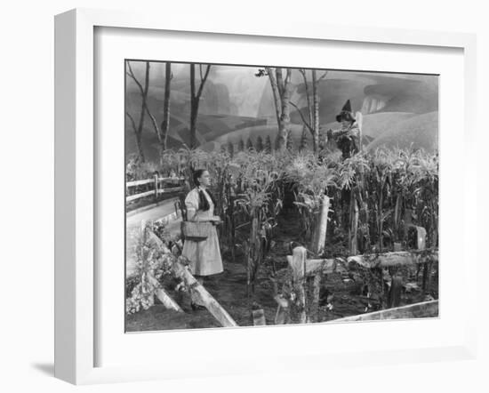 The Wizard of Oz, from Left: Judy Garland, Ray Bolger, 1939-null-Framed Premium Photographic Print