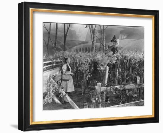 The Wizard of Oz, from Left: Judy Garland, Ray Bolger, 1939-null-Framed Premium Photographic Print