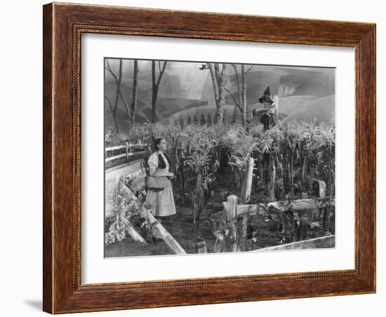 The Wizard of Oz, from Left: Judy Garland, Ray Bolger, 1939-null-Framed Photo