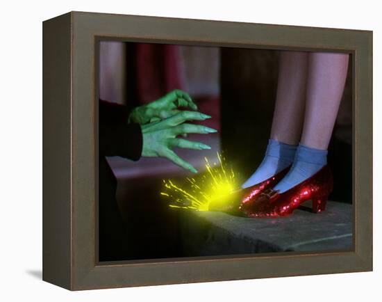 The Wizard of Oz, from Left: Margaret Hamilton, Judy Garland, 1939-null-Framed Stretched Canvas