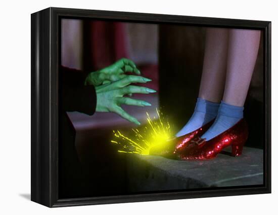 The Wizard of Oz, from Left: Margaret Hamilton, Judy Garland, 1939-null-Framed Stretched Canvas