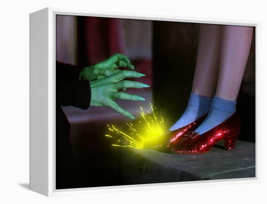 The Wizard of Oz, from Left: Margaret Hamilton, Judy Garland, 1939-null-Framed Stretched Canvas