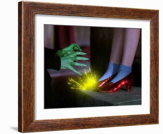 The Wizard of Oz, from Left: Margaret Hamilton, Judy Garland, 1939-null-Framed Photo