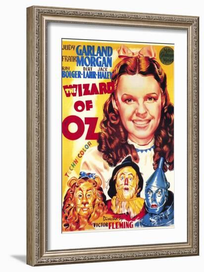 The Wizard of Oz, Italian Movie Poster, 1939-null-Framed Premium Giclee Print