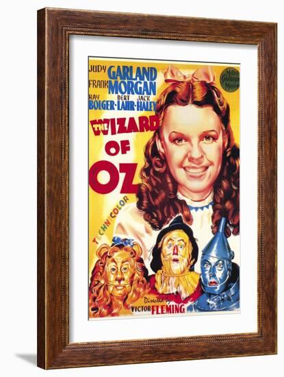 The Wizard of Oz, Italian Movie Poster, 1939-null-Framed Premium Giclee Print