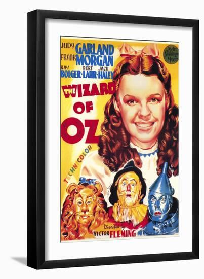 The Wizard of Oz, Italian Movie Poster, 1939-null-Framed Premium Giclee Print