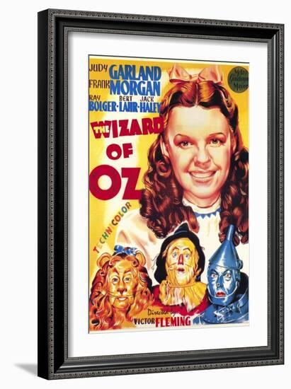 The Wizard of Oz, Italian Movie Poster, 1939-null-Framed Premium Giclee Print