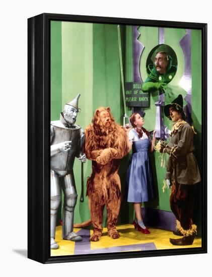 The Wizard of Oz, Jack Haley, Bert Lahr, Judy Garland, Frank Morgan, Ray Bolger, 1939-null-Framed Stretched Canvas