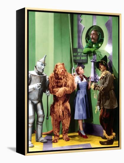 The Wizard of Oz, Jack Haley, Bert Lahr, Judy Garland, Frank Morgan, Ray Bolger, 1939-null-Framed Stretched Canvas